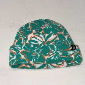 FP Movement by Free People Floral Knit Beanie - Green and Orange